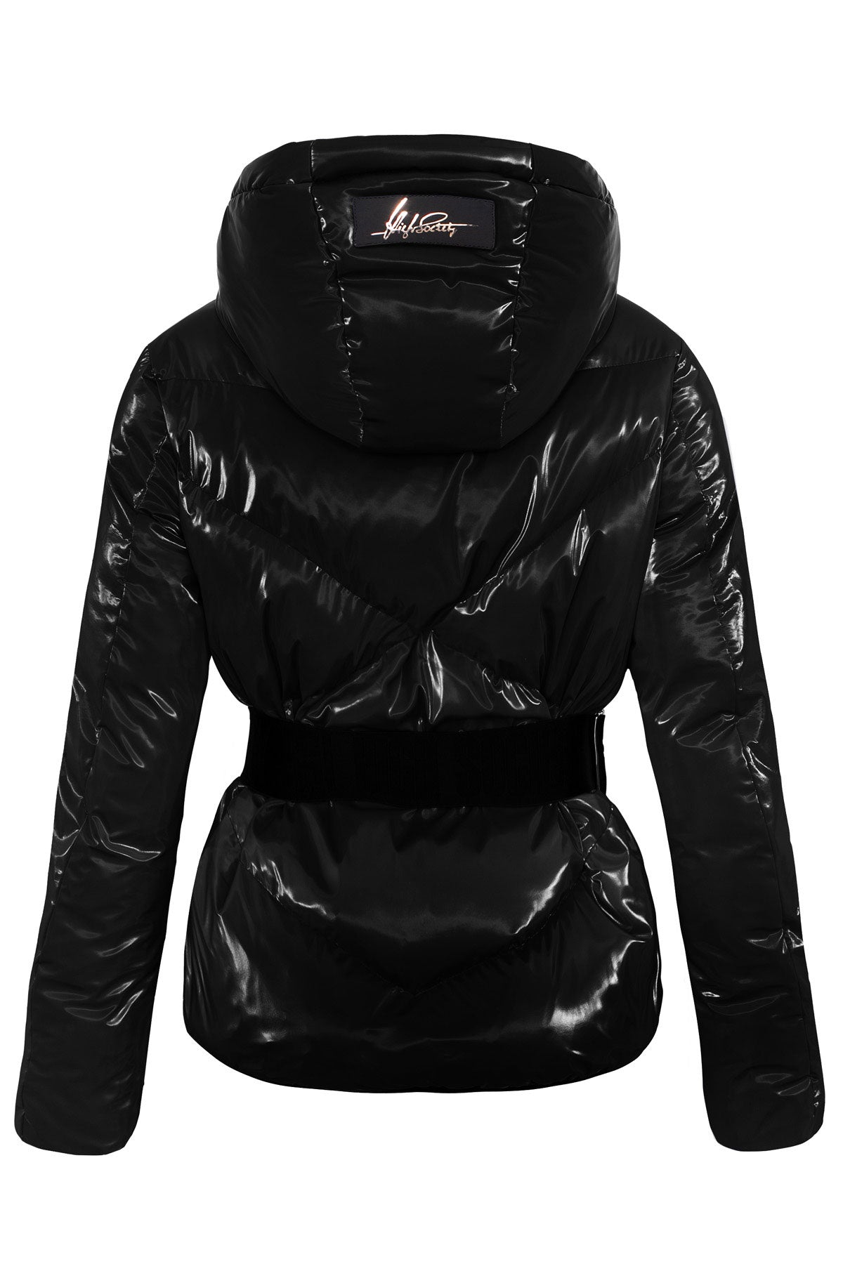 High Society Tess Ski Jacket in Black with Hood