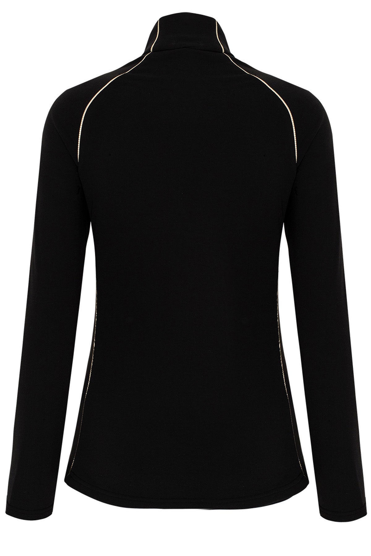 High Society Rory Half Zip Base Layer in Black and Gold