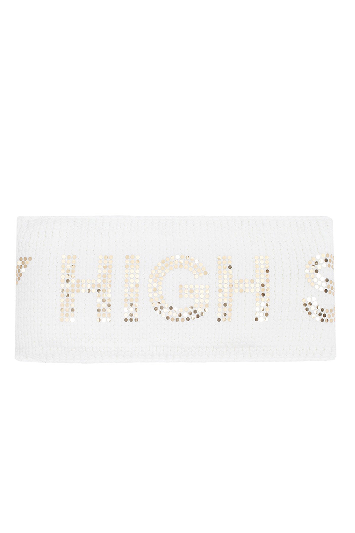 High Society Ski Headband in White and Diamante