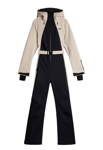 J Lindeberg Jackie One Piece Ski Suit in Moonbeam