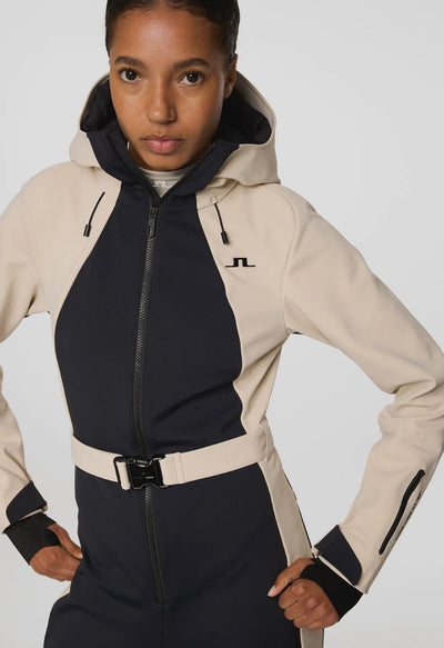 J Lindeberg Jackie One Piece Ski Suit in Moonbeam