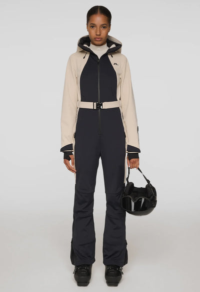 J Lindeberg Jackie One Piece Ski Suit in Moonbeam
