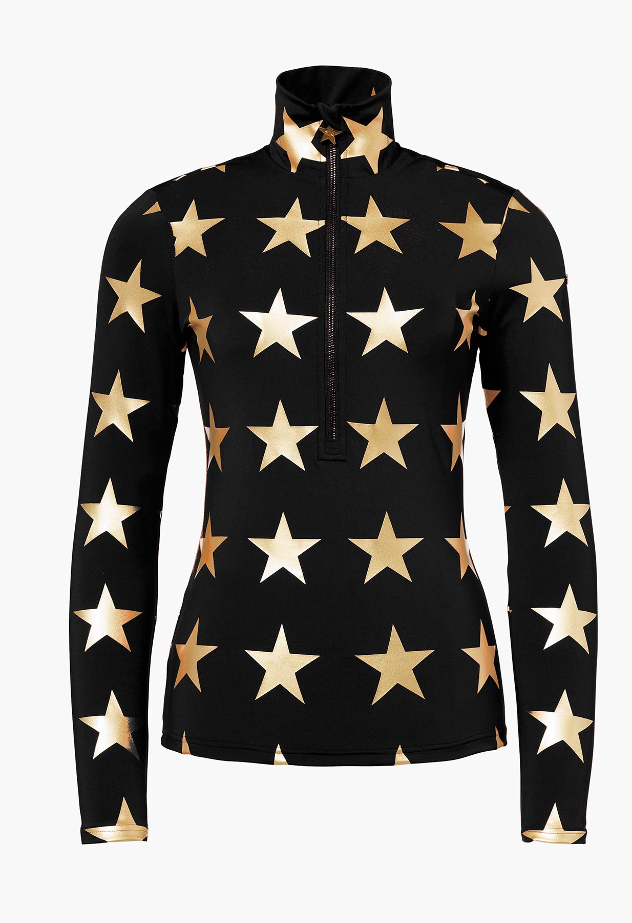 Goldbergh Lunaria Ski Base Layer in Black with Gold Stars