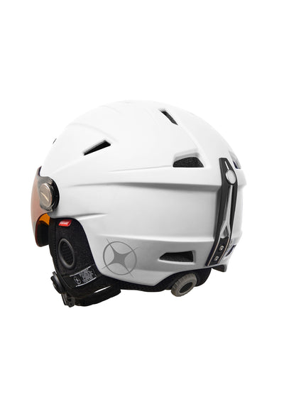 Manbi Park Ladies White Ski Helmet with Visor