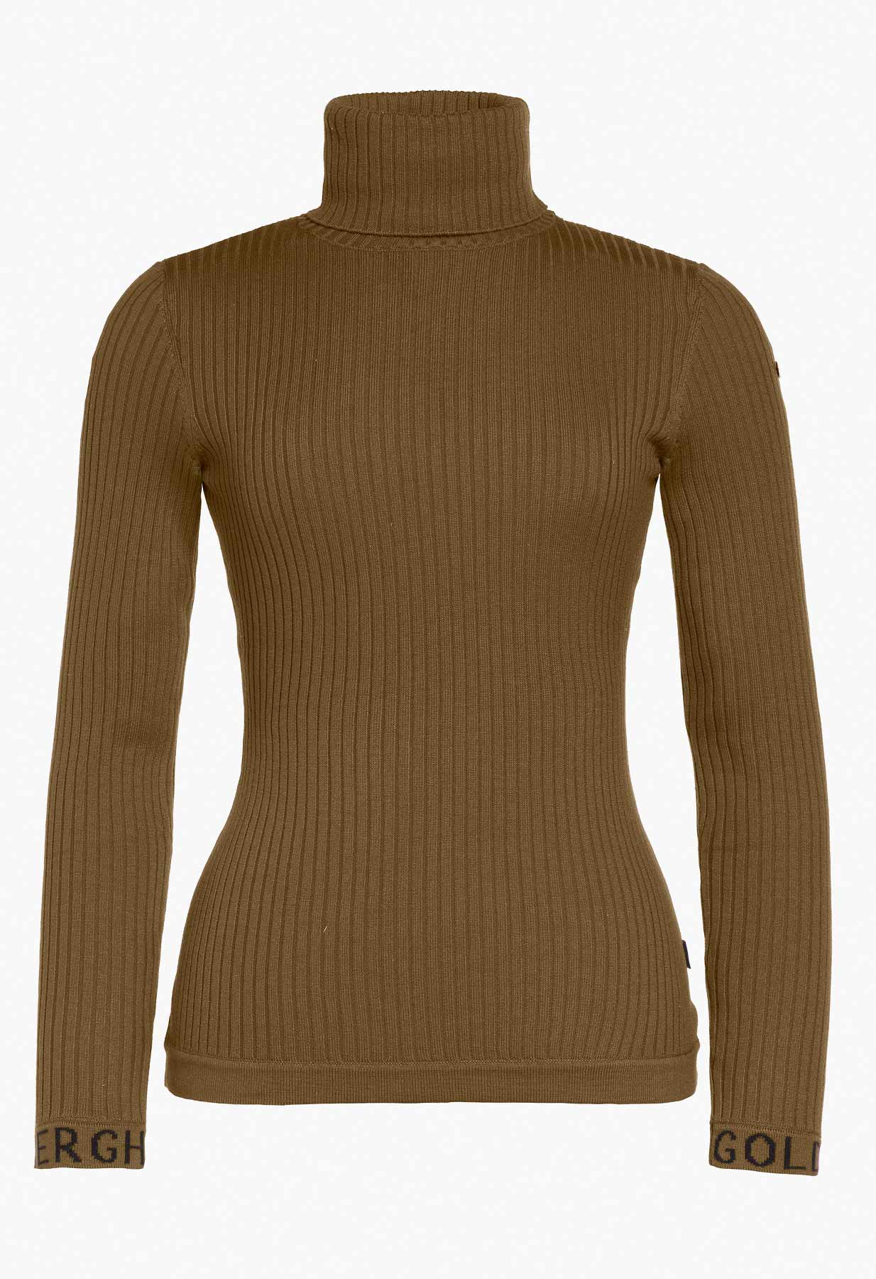 Goldbergh Mira Polo Neck Jumper in Dark Olive