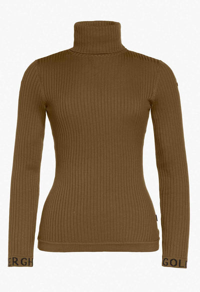 Goldbergh Mira Polo Neck Jumper in Dark Olive