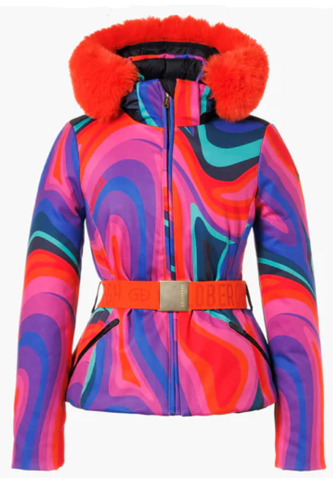 Patterned ski jacket on sale