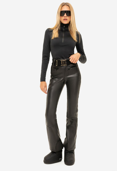 Nikkie Nye Faux Leather Ski Pant in Black