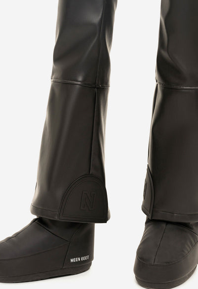 Nikkie Nye Faux Leather Ski Pant in Black