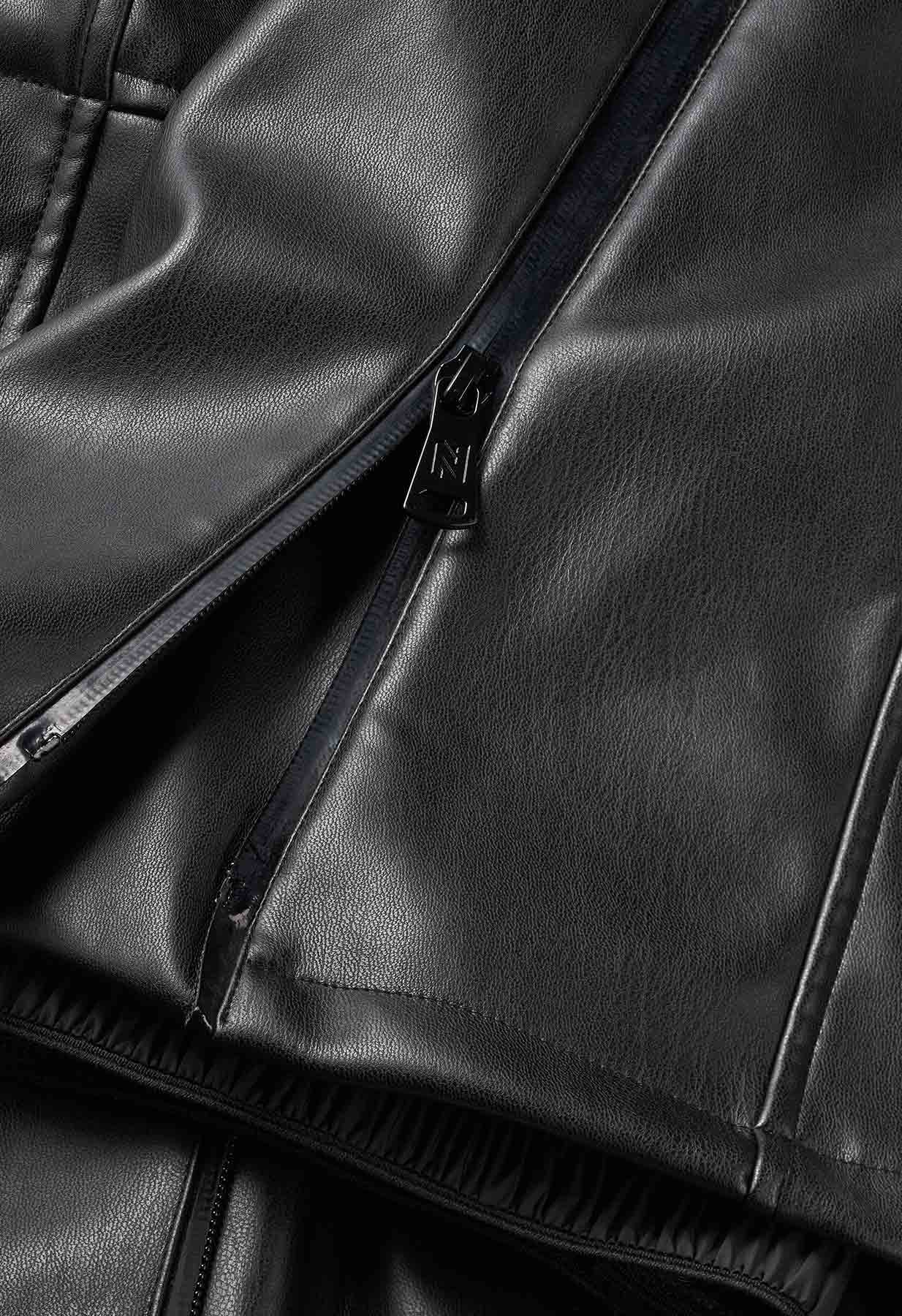 Nikkie Nye Faux Leather Ski Pant in Black