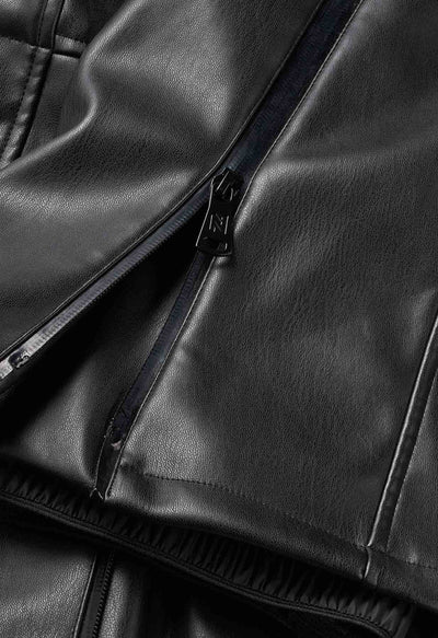 Nikkie Nye Faux Leather Ski Pant in Black
