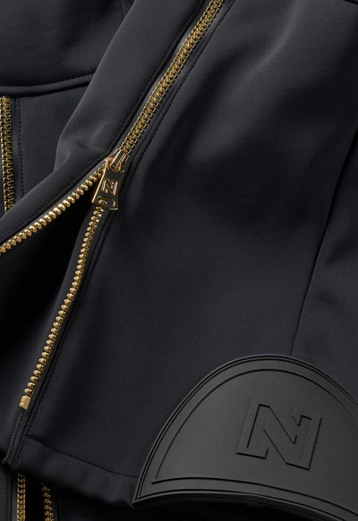 Nikkie Newport Logo Ski Jacket in Black