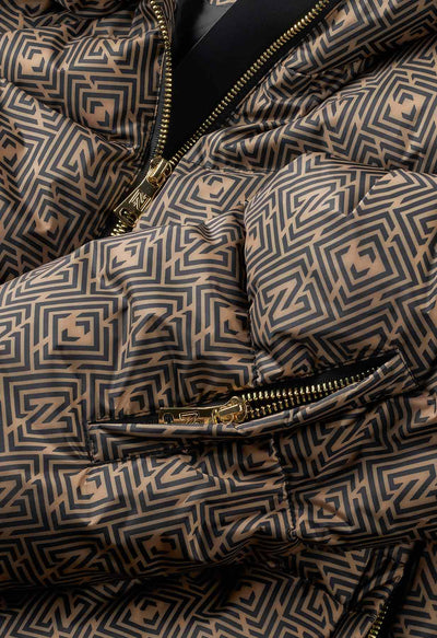 Nikkie Newport Logo Ski Jacket in Camel