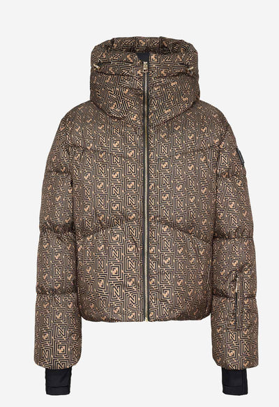 Nikkie Newport Logo Ski Jacket in Camel