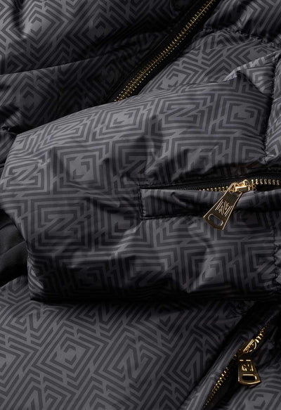 Nikkie Newport Logo Ski Jacket in Black