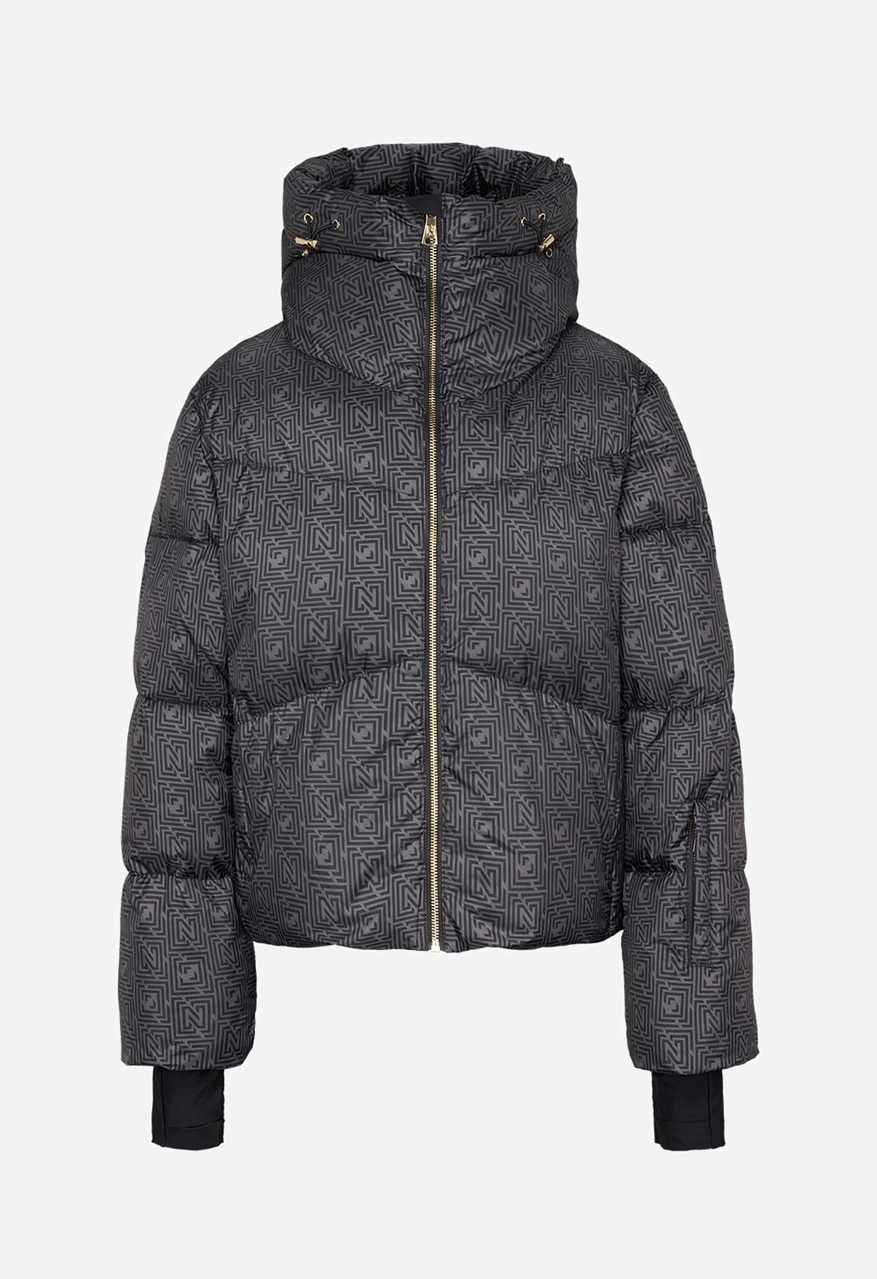 Nikkie Newport Logo Ski Jacket in Black