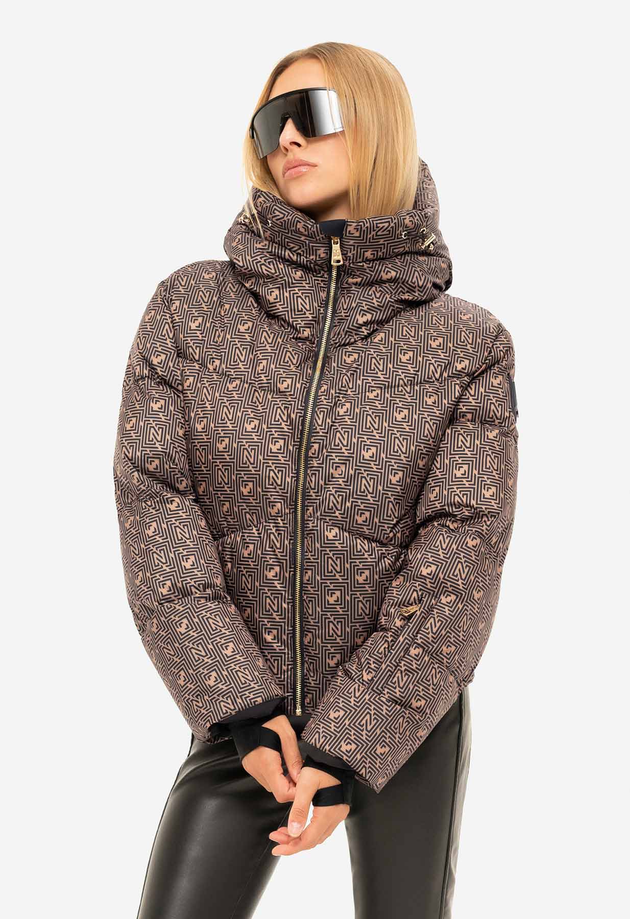 Nikkie Newport Logo Ski Jacket in Camel