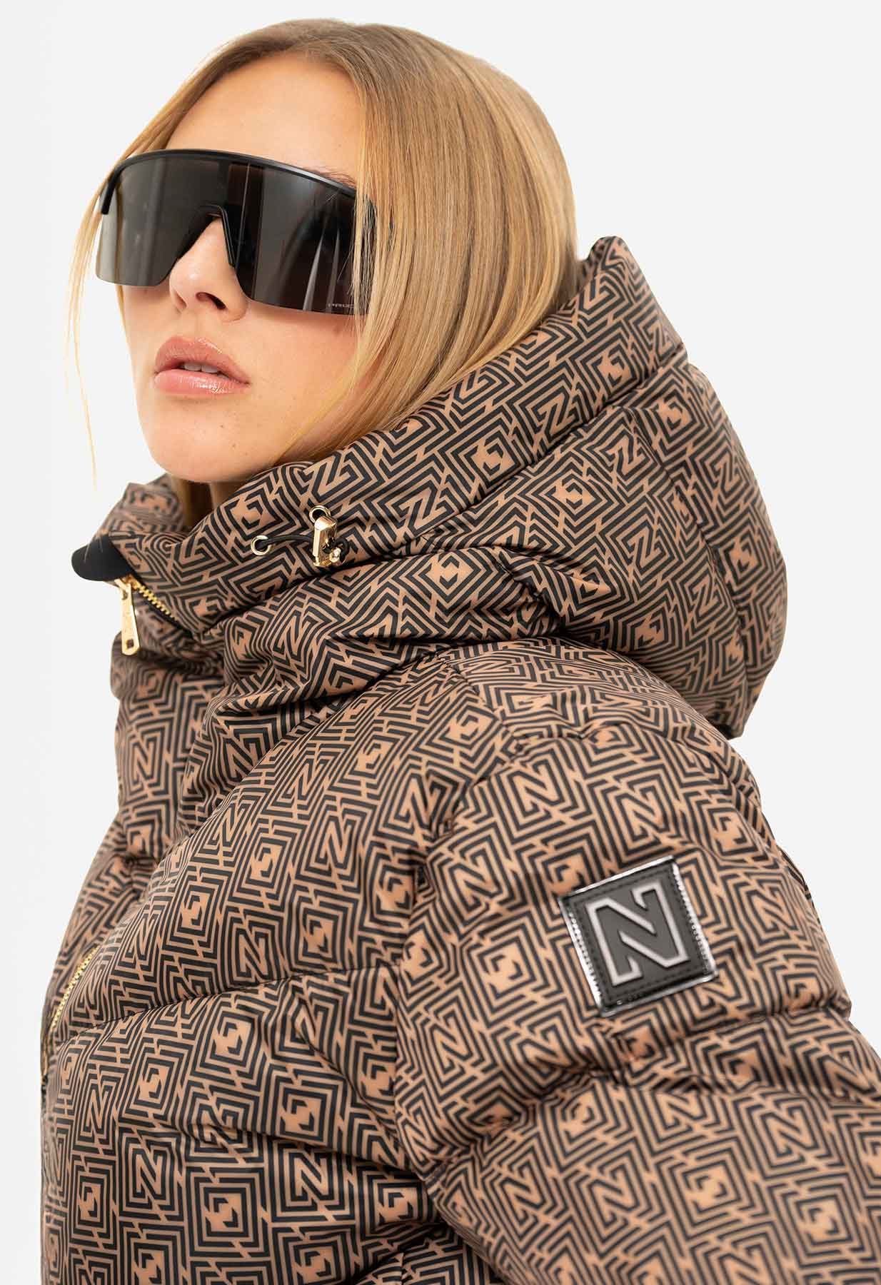 Nikkie Newport Logo Ski Jacket in Camel