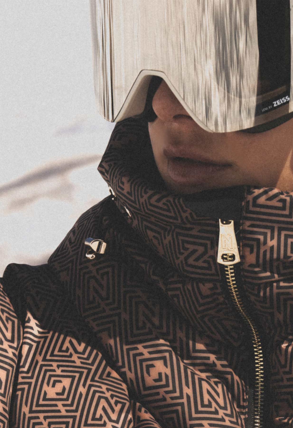 Nikkie Newport Logo Ski Jacket in Camel
