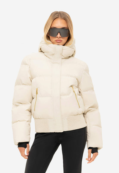 Nikkie Numa Glitter Ski Jacket in Cream