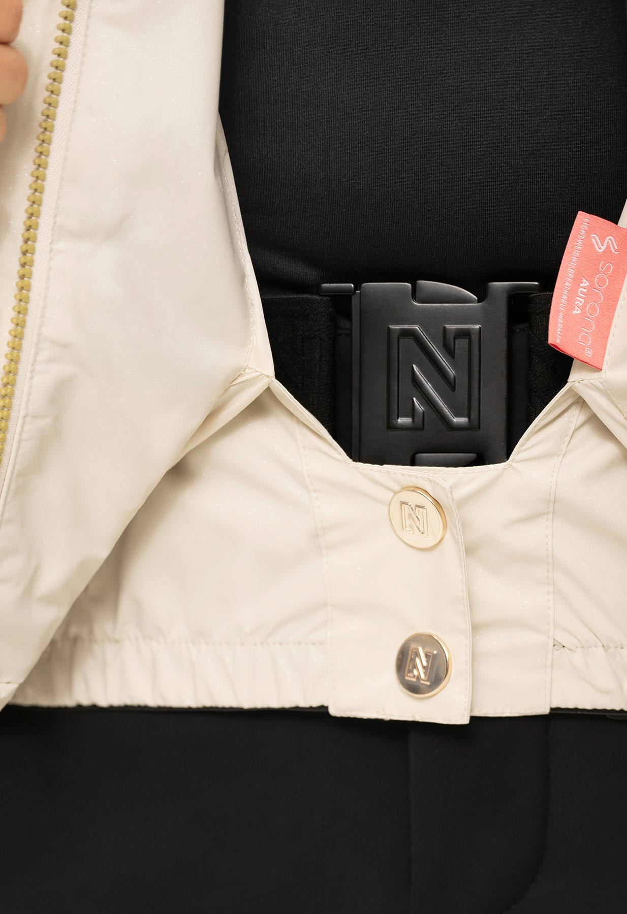 Nikkie Numa Glitter Ski Jacket in Cream