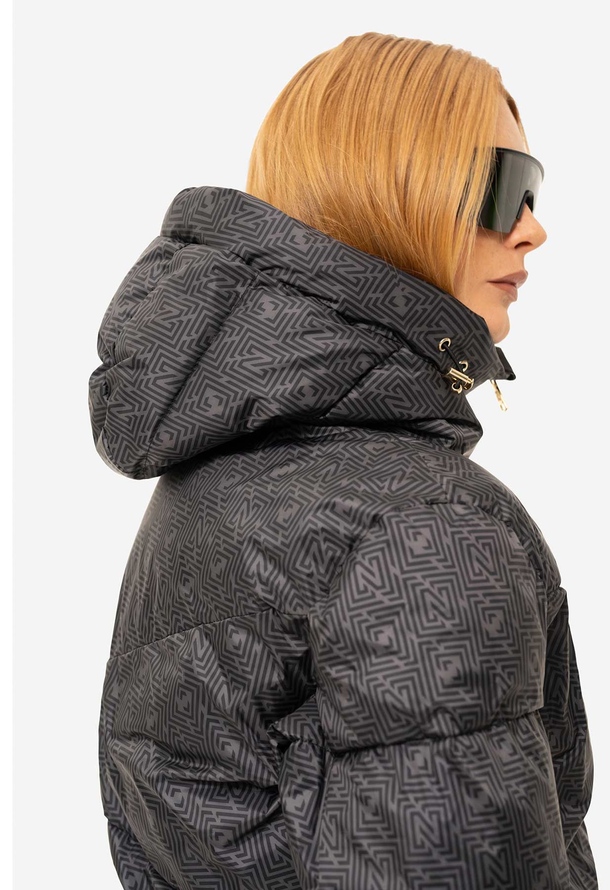 Nikkie Newport Logo Ski Jacket in Black