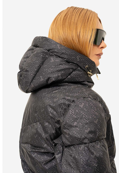 Nikkie Newport Logo Ski Jacket in Black