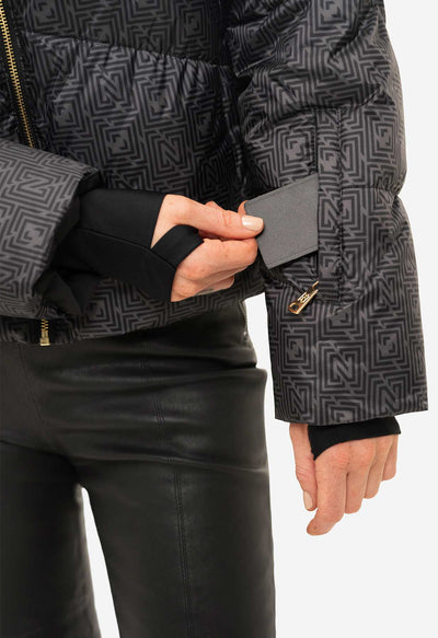 Nikkie Newport Logo Ski Jacket in Black