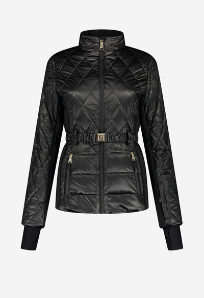 Nikkie Diamond Ski Jacket with Belt  in Black