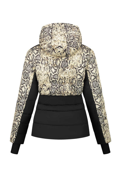 Nikkie Uriel Snake Pattern Ski Jacket with Belt