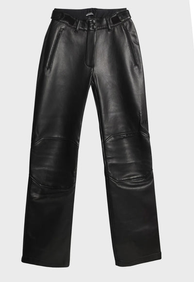 J Lindeberg Nancy Leather Ski Pant in Black