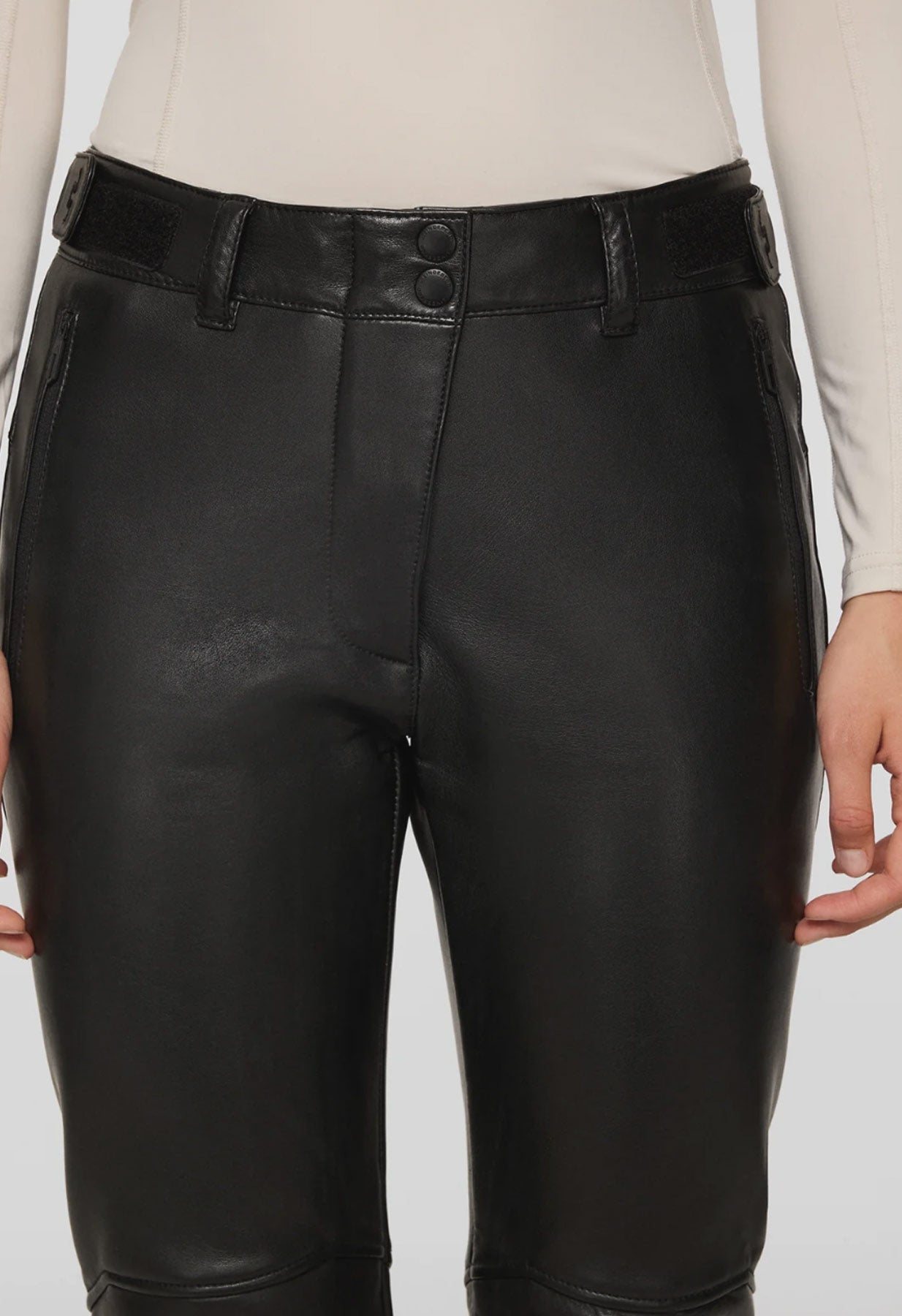 J Lindeberg Nancy Leather Ski Pant in Black