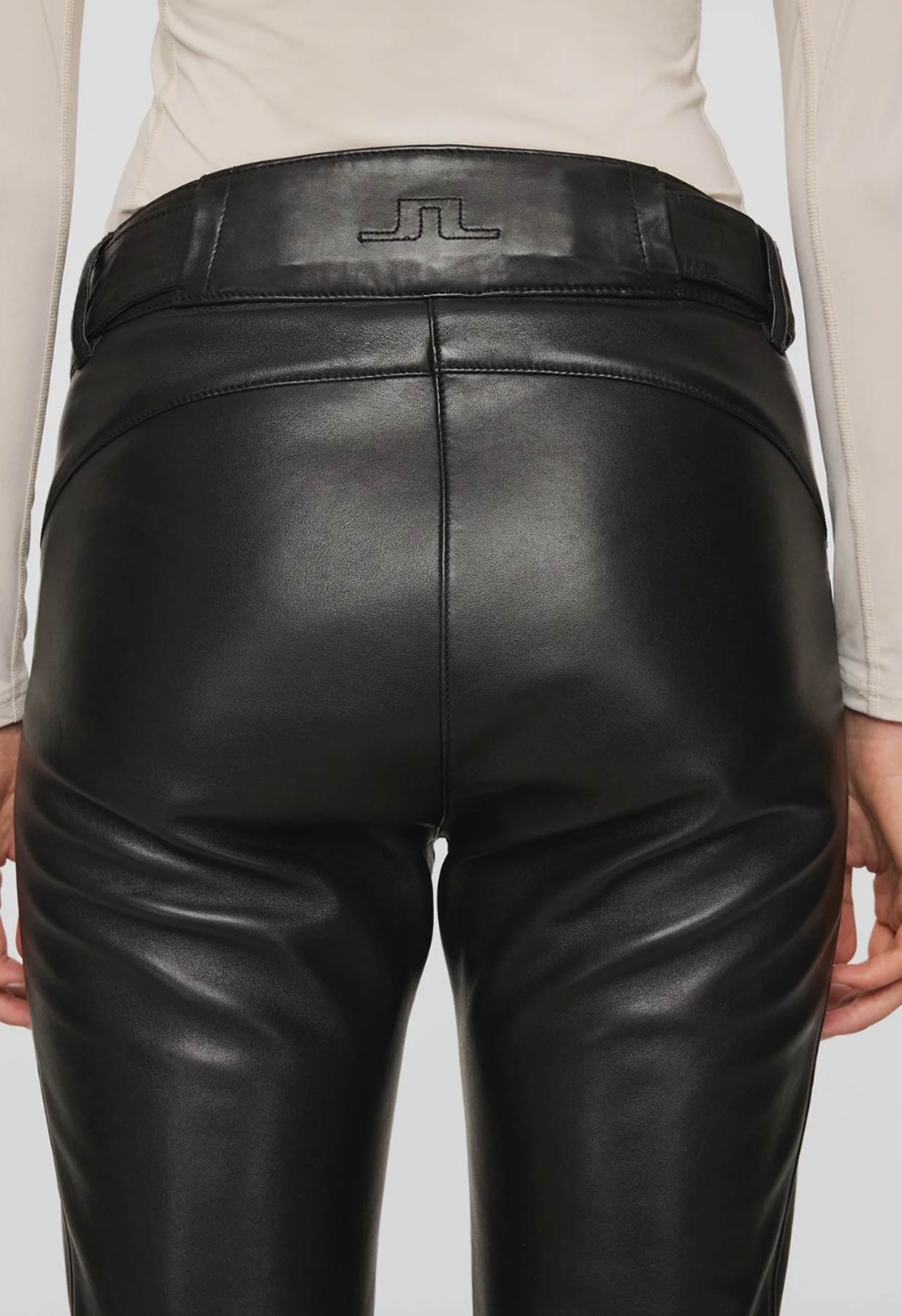 J Lindeberg Nancy Leather Ski Pant in Black