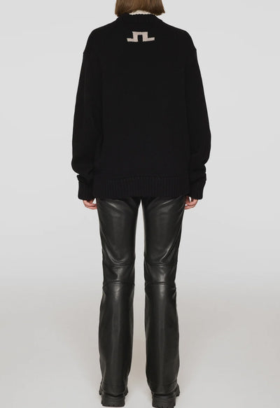 J Lindeberg Nancy Leather Ski Pant in Black
