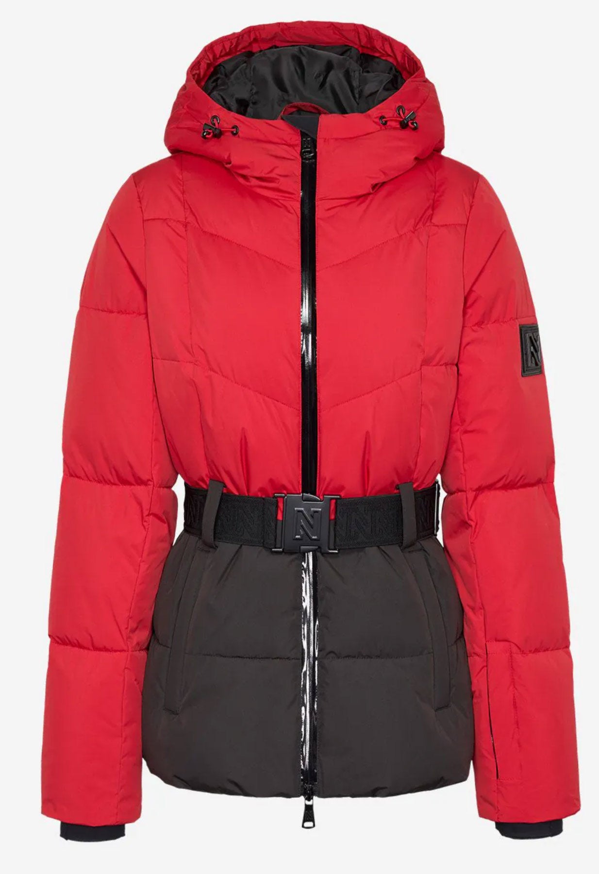 Nikkie Nateland Colour Block Ski Jacket in Red