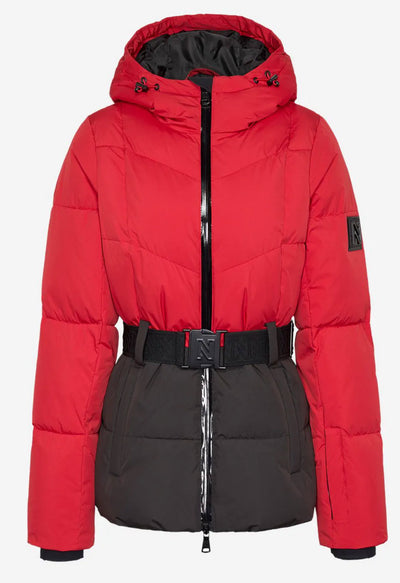 Nikkie Nateland Colour Block Ski Jacket in Red