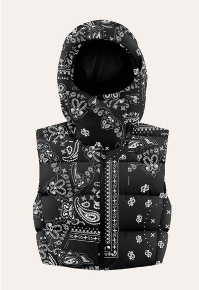 Poivre Blanc Cindy Gilet in Black Paisley