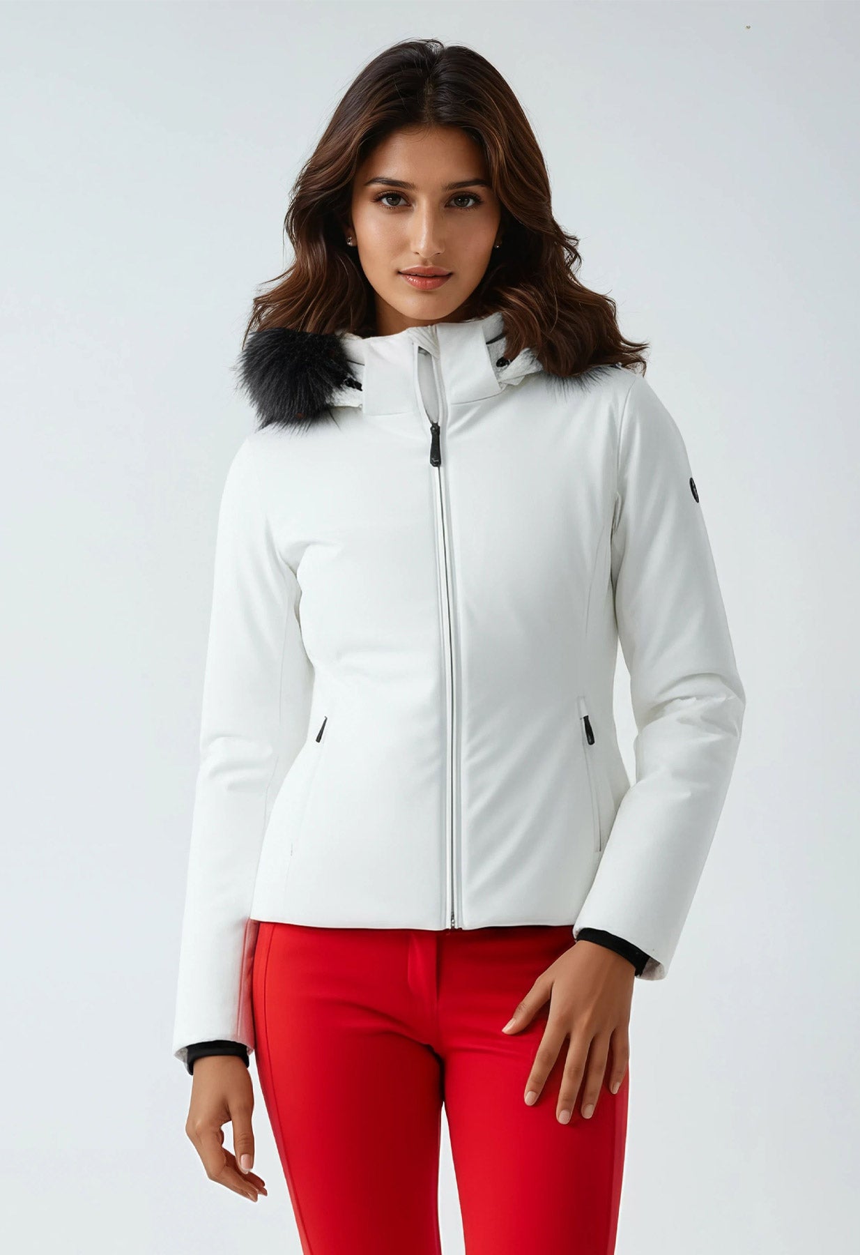 Poivre Blanc Emma 0802 Stretch Ski Jacket in White