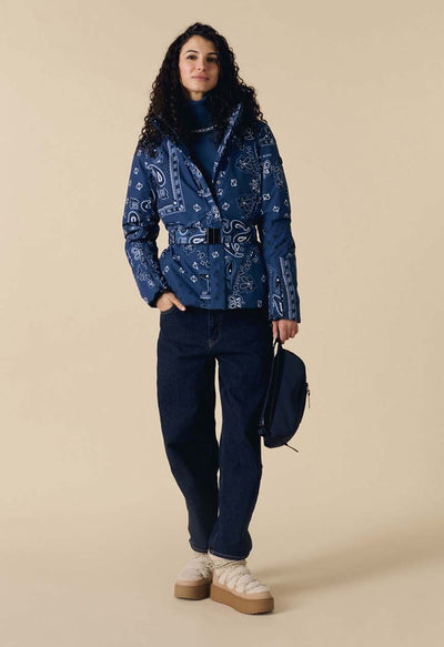 Poivre Blanc Joana Ski Jacket in Blue Paisley