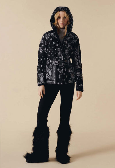 Poivre Blanc Joana Ski Jacket in Black Paisley
