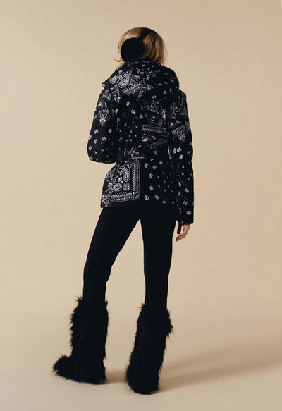 Poivre Blanc Joana Ski Jacket in Black Paisley
