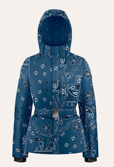 Poivre Blanc Joana Ski Jacket in Blue Paisley