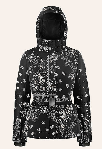 Poivre Blanc Joana Ski Jacket in Black Paisley