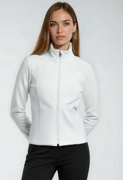Poivre Blanc Micro Fleece Jacket in White
