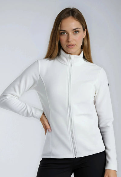 Poivre Blanc Micro Fleece Jacket in White