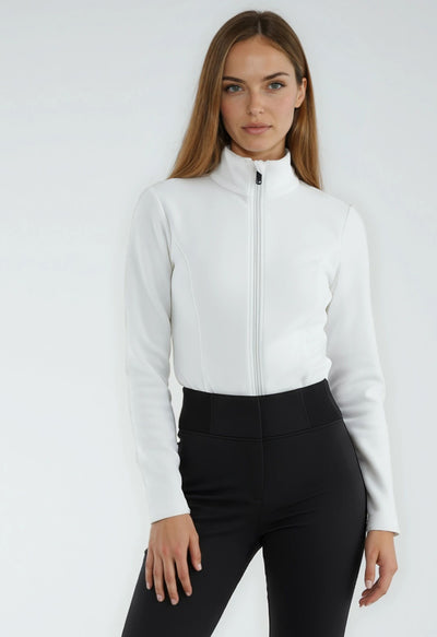 Poivre Blanc Micro Fleece Jacket in White
