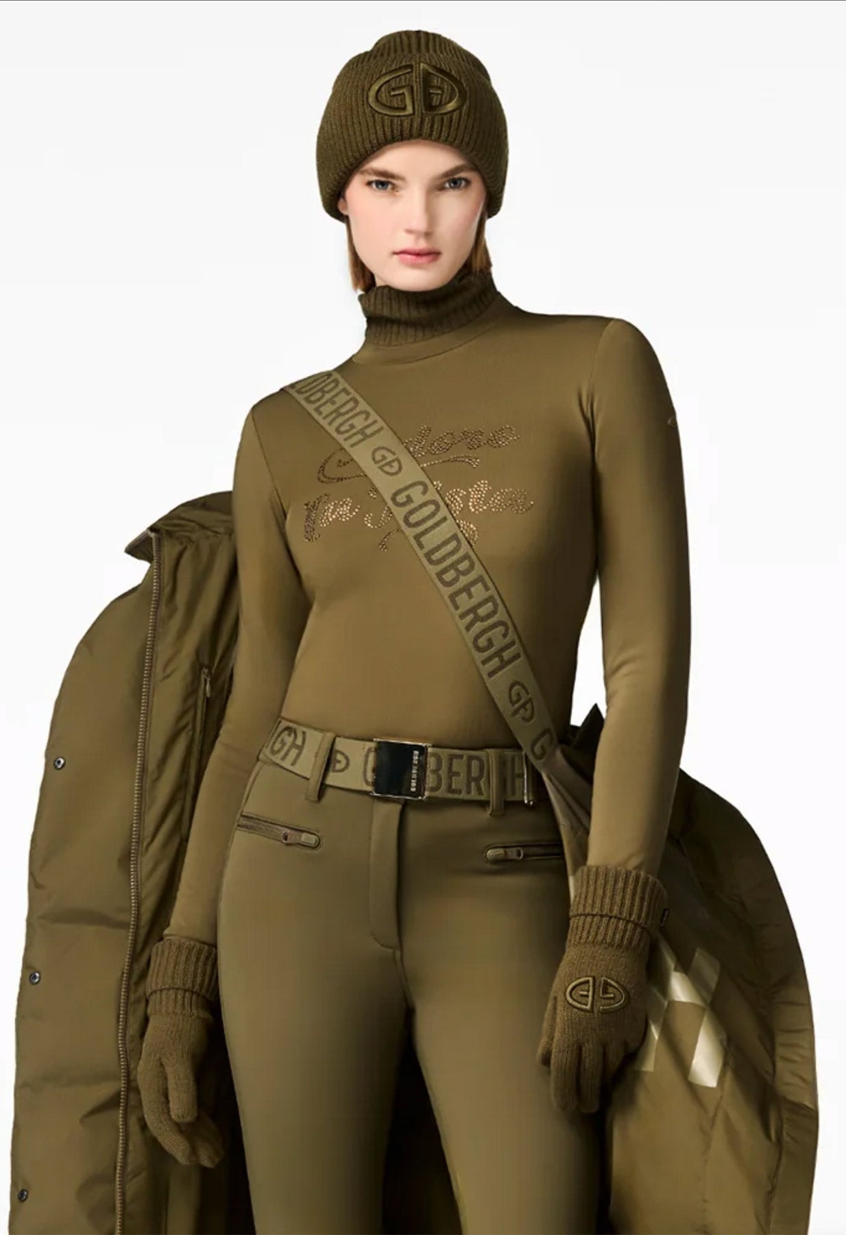 Goldbergh Paris Dark Olive Skinny Stirrup Ski Pant