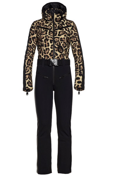 Goldbergh Lynx Jumpsuit in Jaguar Print with Hood