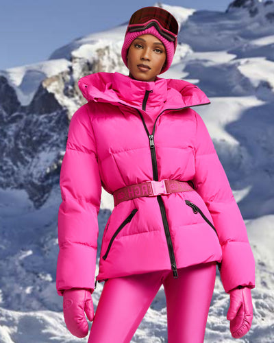 Goldbergh Valerie Knitted Beanie in Passion Pink