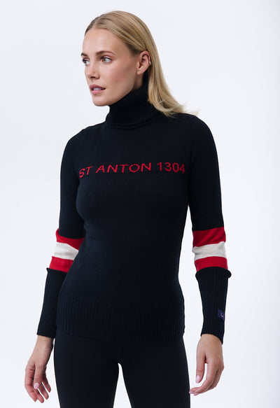 Linla St Anton Black Knitted Jumper